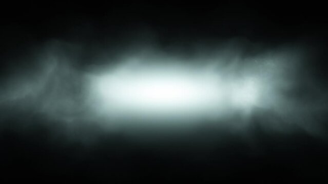 Dark dense smoke loop slow motion copy space animation background.