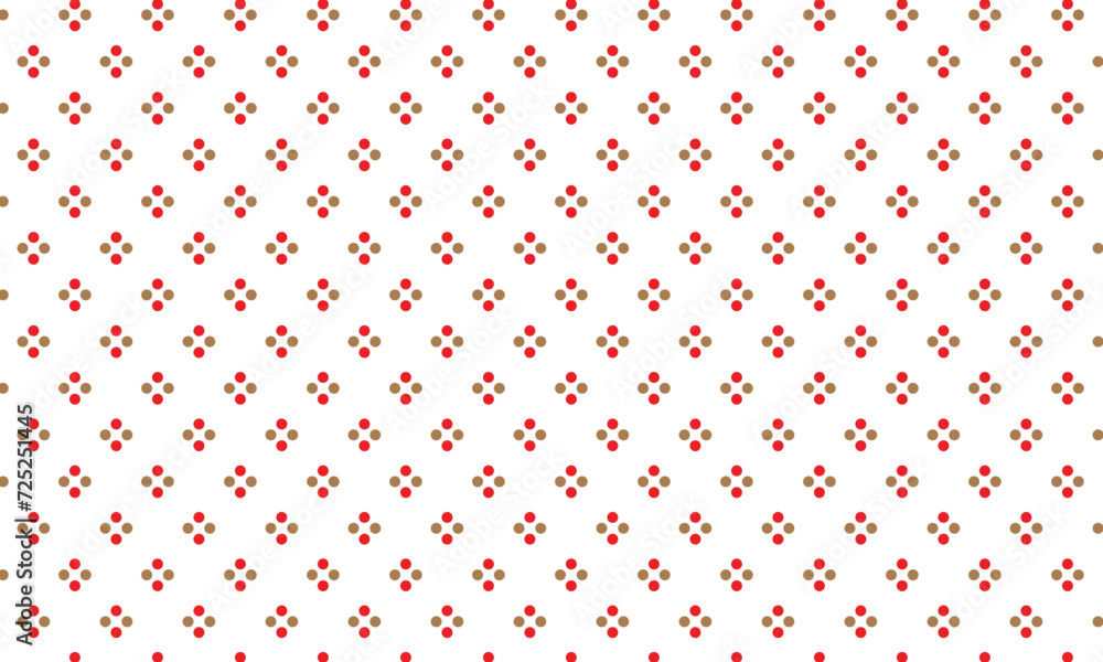 Poster abstract repeatable seamless red brown dot pattern.