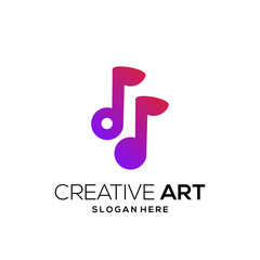 Music logo colorful modern gradient