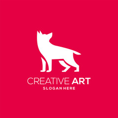 Wolf logo colorful modern gradient