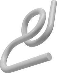 Gray Abstract Curve Shape 3d Element Illustration