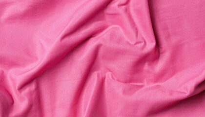 Pink crumpled fabric texture background