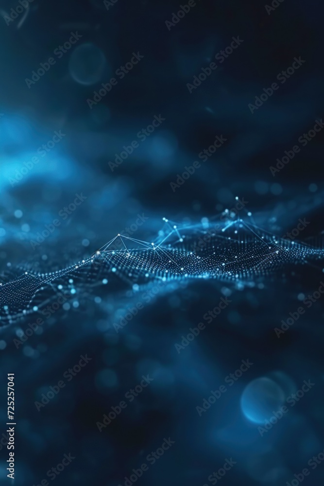 Poster abstract polygonal space low poly dark background with connecting dots and lines. connection structu