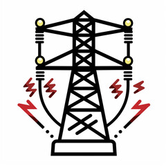Electrical power station icon