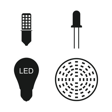 led light icon vector