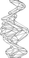 Abstract Wave Geometry Wireframe Grid Illustration