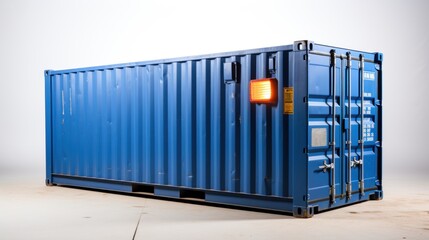 set collection of shipping cargo container in various different angles. transportation ship delivery logistics and freight concept.