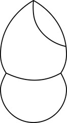 Makeup Sponge Outline Vector Illustration
