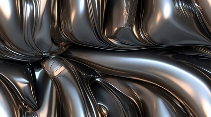 Silver foil seamless background texture from Generative AI