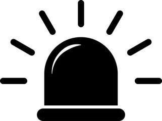 Siren icon emergency symbol. Ambulance sign isolate on white background for graphic design, logo,...