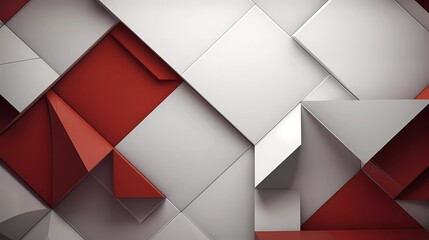 Abstract white and dark red background, Geometric pattern. generative ai