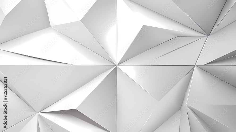 Sticker white and silver background, geometric pattern. generative ai