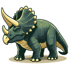 Triceratops - Dinosaur cartoon illustration isolated on transparent background