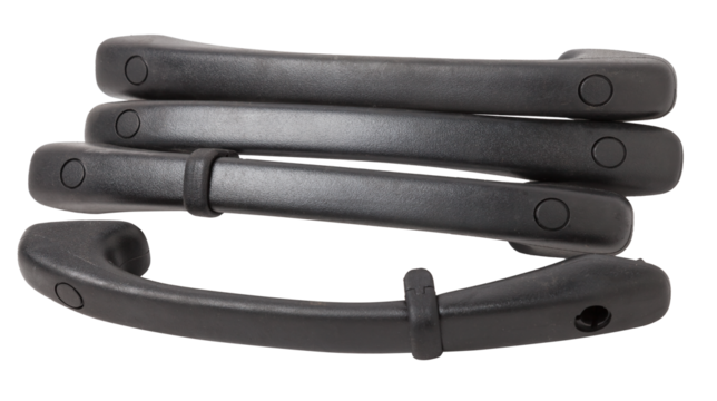 Vehicle interior grab handle on white isolated background. Auto service industry. Spare parts catalog.