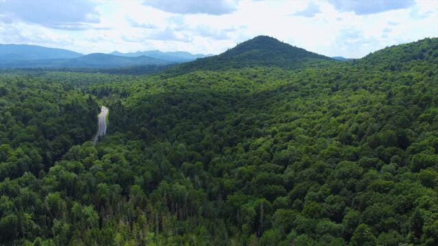 Drone Footage of Plush Green Mountains in Upstate New York on a Beautiful Summer Day