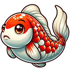 Koi fish animal cartoon