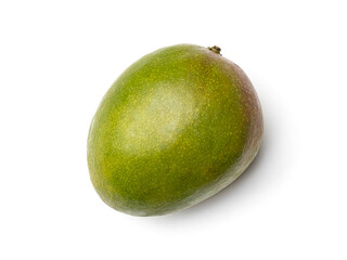 Fresh green mango on white