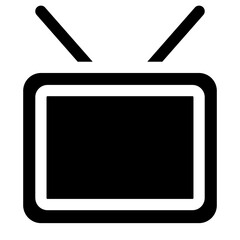 Tv icon, Television symbol  on white background