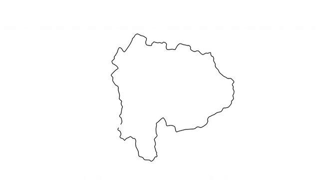 Sketch map of Yamanashi in Japan