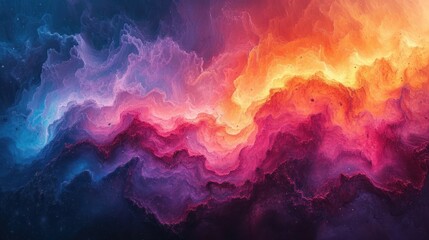  a close up of a multicolored wallpaper with a large amount of smoke coming out of the top of it. - obrazy, fototapety, plakaty