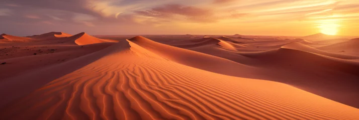 Fotobehang Panoramic desert scene at sunset © Vivid Pixels