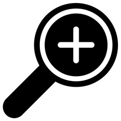 Magnifying glass simple icon. Zoom icon or search icon