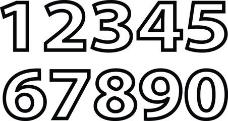 Sport Jersey Numbers Vector and Clip Art