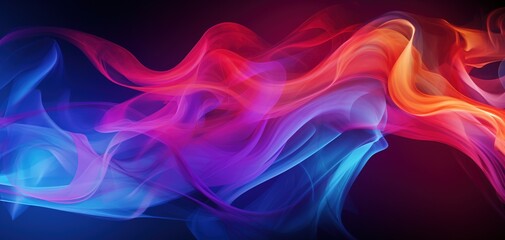 beautifull abstract and wave neon color background