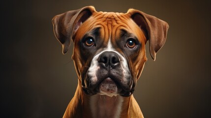 A confident boxer pup with a strong build and a playful spirit.