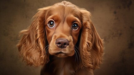 A confident cocker spaniel pup with expressive eyes and a wagging tail.