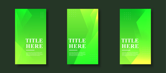 Naklejka premium Creative story background, colorful, green gradient color, slash ,abstract.Vector ,EPS 10