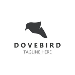 Naklejka premium Dove bird elegant flying logo design Nature Wildlife Label style vintage image