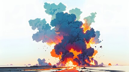 爆発のイラスト