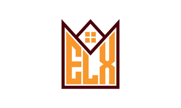 ELX initial letter real estate builders logo design vector. construction ,housing, home marker, property, building, apartment, flat, compartment, business, corporate, house rent, rental, commercial
