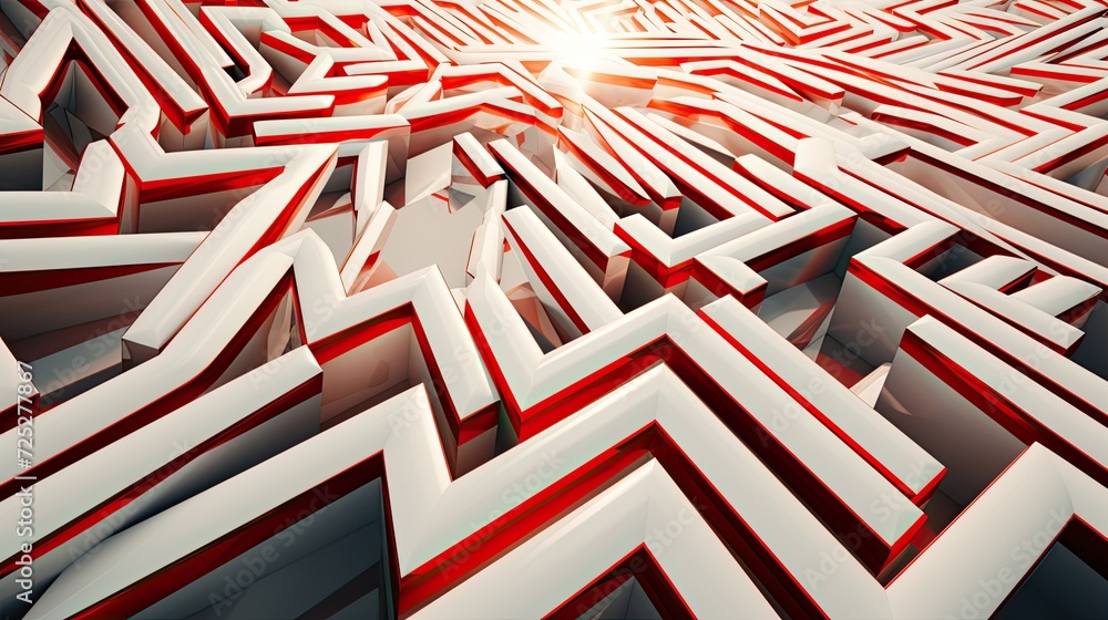 Poster dynamic zigzag lines and arrows create a sense of movement.