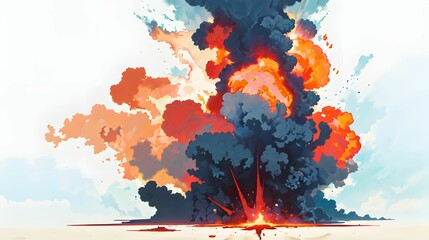 爆発のイラスト
