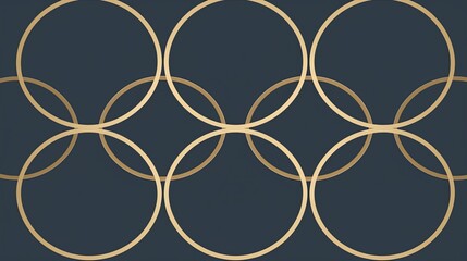 Fototapeta premium Simple yet elegant interlocking circle design