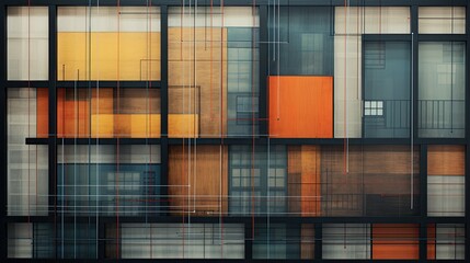 Linear grid with varying opacities and modern aesthetic background 