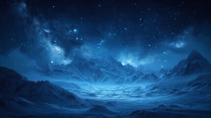 Night Sky Scenery Generative AI