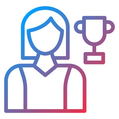 Obraz premium Athlete Female Icon Style