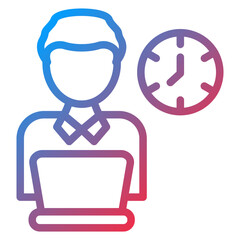 Obraz premium Hard Work Icon Style