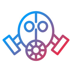 Gas Mask Icon Style