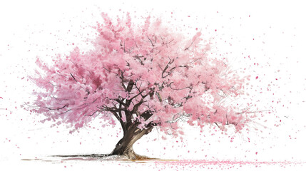 水彩桜の花
