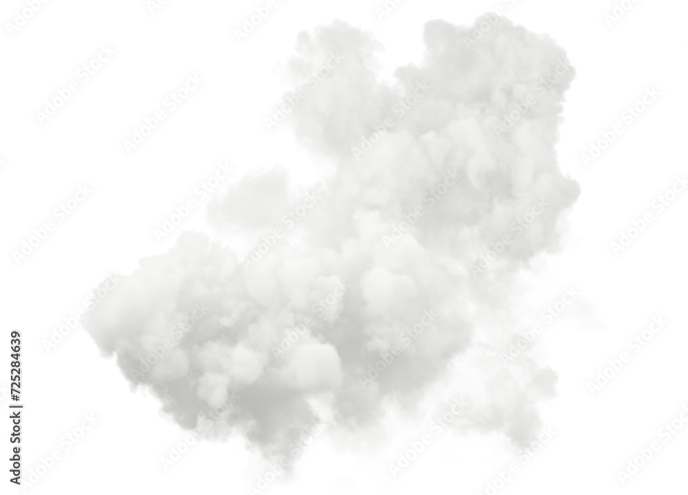Aufkleber serene clouds on a clear day transparent backgrounds 3d rendering png