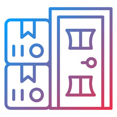 Delivery On Doorstep Icon Style