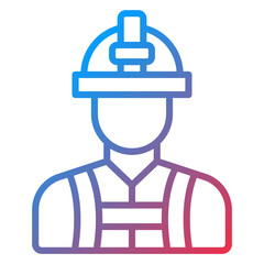 Firefighter Male Icon Style