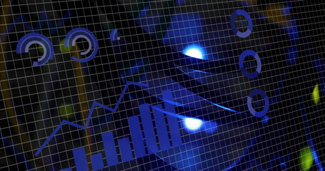 Image of data processing over computer server