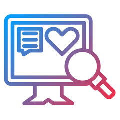 Social Media Monitoring Icon Style