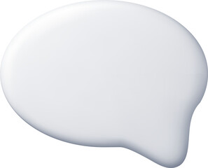 3D White Blank Speech Bubble