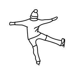 Une personne patine sur la glace